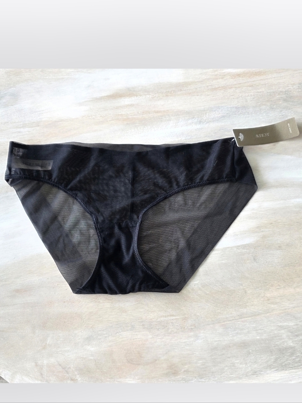 J. Crew Black Sheer Mesh Bikini Briefs